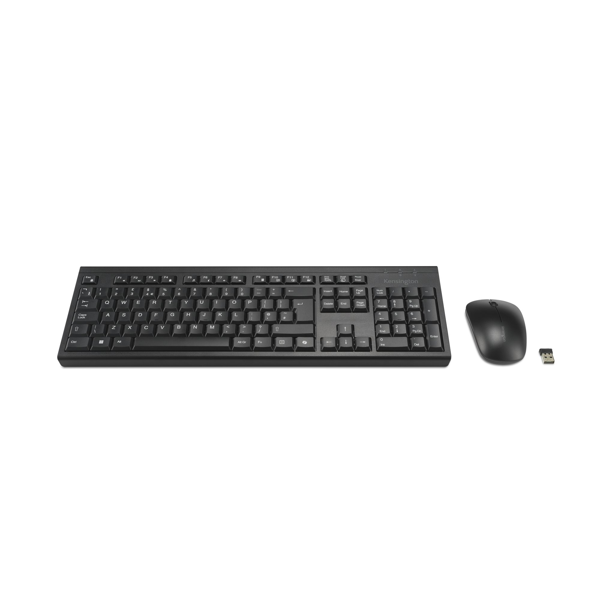 Kensington KM270 EQ - Keyboard and mouse set - full size - wireless - 2.4 GHz, Bluetooth - QWERTY - UK