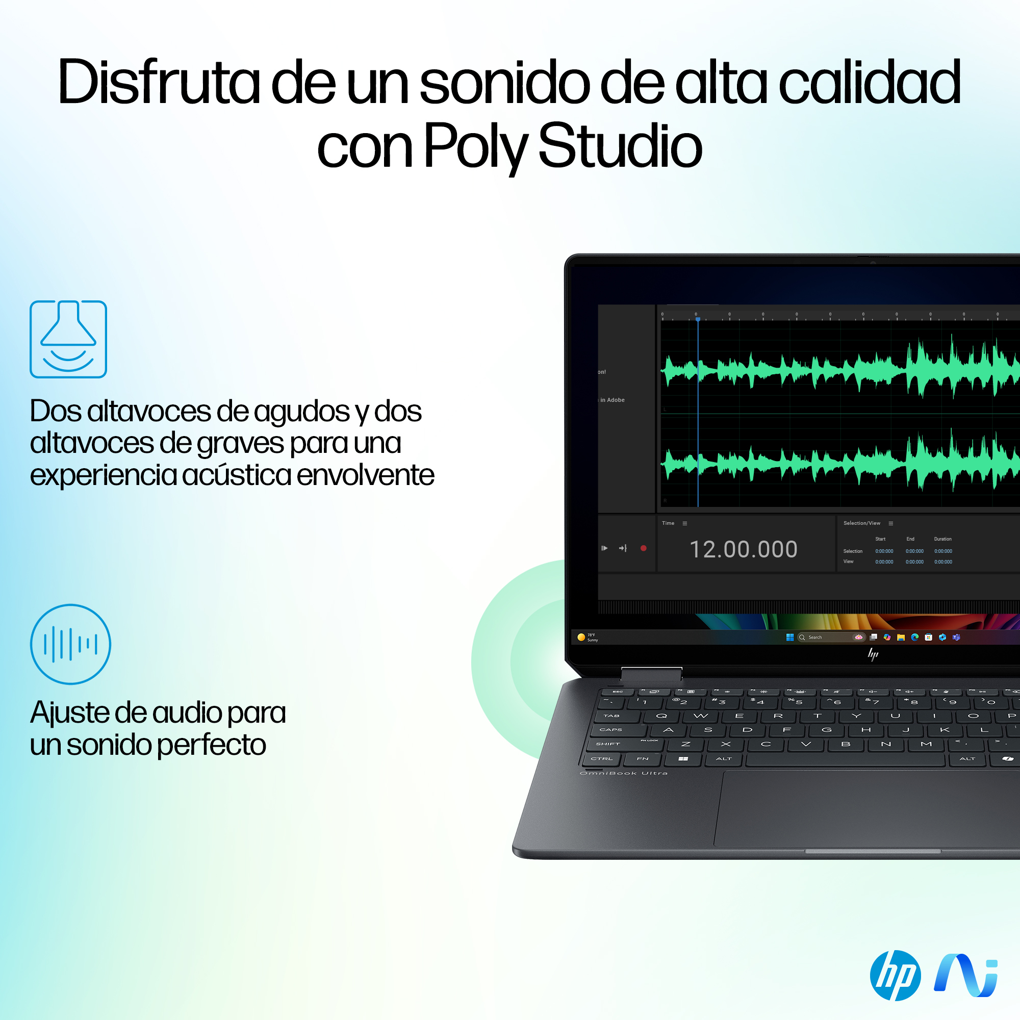 Portátil - HP OmniBook Ultra Flip 14-fh0003ns Copilot+ PC OLED, 14" 2.8K, Intel® Evo™ Ed. Core™ 7 258V 47 TOPS, 32GB RAM, 1TB SSD, Arc™, W11H - imagen 10