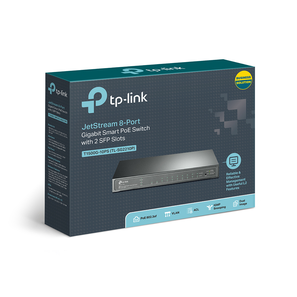 TP-Link JetStream 8-Port Gigabit Smart PoE Switch with 2 SFP Slots – image 4