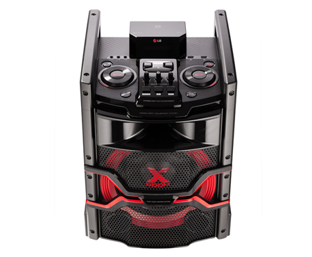 LG OM5542 portable/party speaker Black, Red – image 2