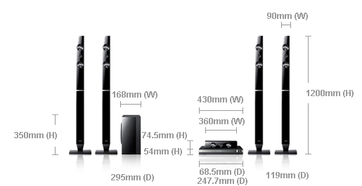 Samsung HT-D455 home cinema system 5.1 channels – image 5