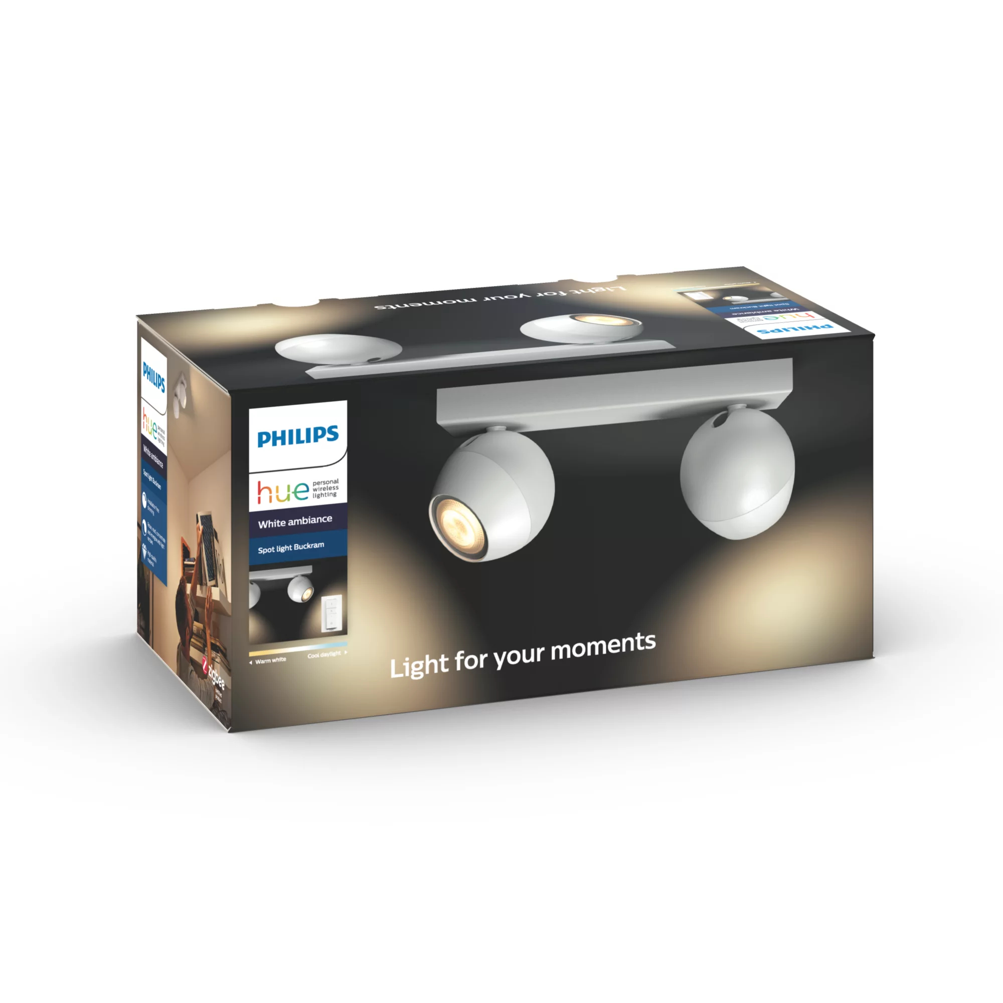 Philips by Signify Philips Hue White ambience Buckram double spotlight – image 5