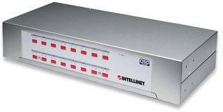 Manhattan 157858 KVM switch Rack mounting Grey