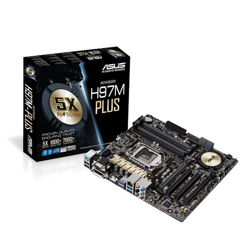 ASUS H97M-PLUS Intel® H97 LGA 1150 (Socket H3) micro ATX – image 1