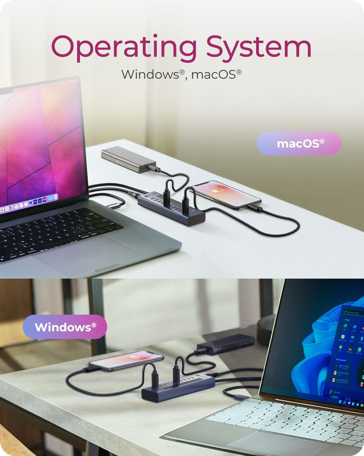 ICY BOX 10 ports USB Type-C Gen 2 Hub – image 7