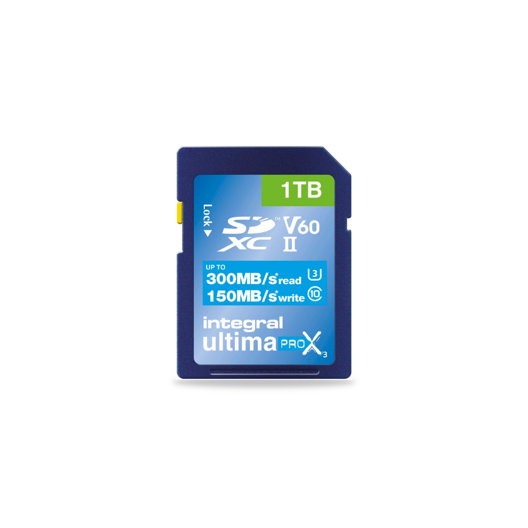Integral 1TB SDXC UHS-II U3 CL10 V60 UP TO R-300 W-150 MBS – image 2