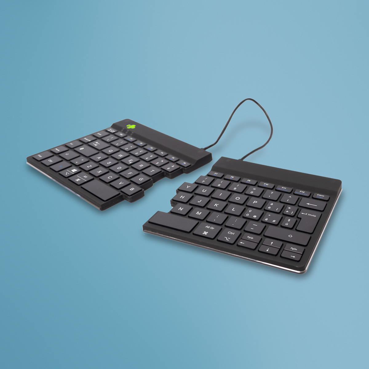 R-Go Tools Ergonomic keyboard R-Go Split Break with break software, ergonomic split keyboard, QWERTY (IT), Bluetooth, black