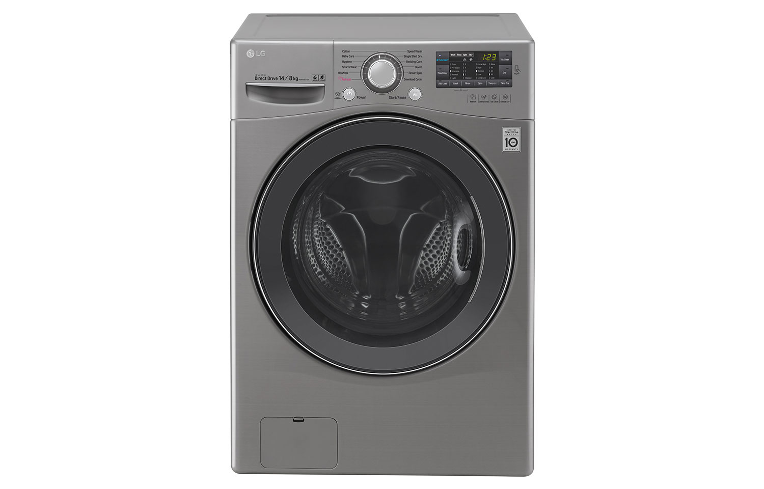 LG F2514DTGE washer dryer Freestanding Front-load Silver