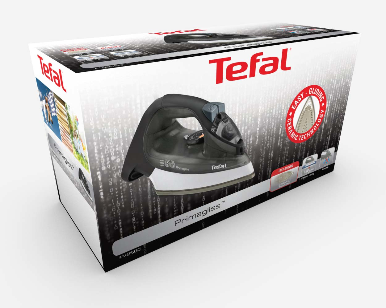 Tefal Prima FV2560 iron Dry & Steam iron Ceramic soleplate – image 4