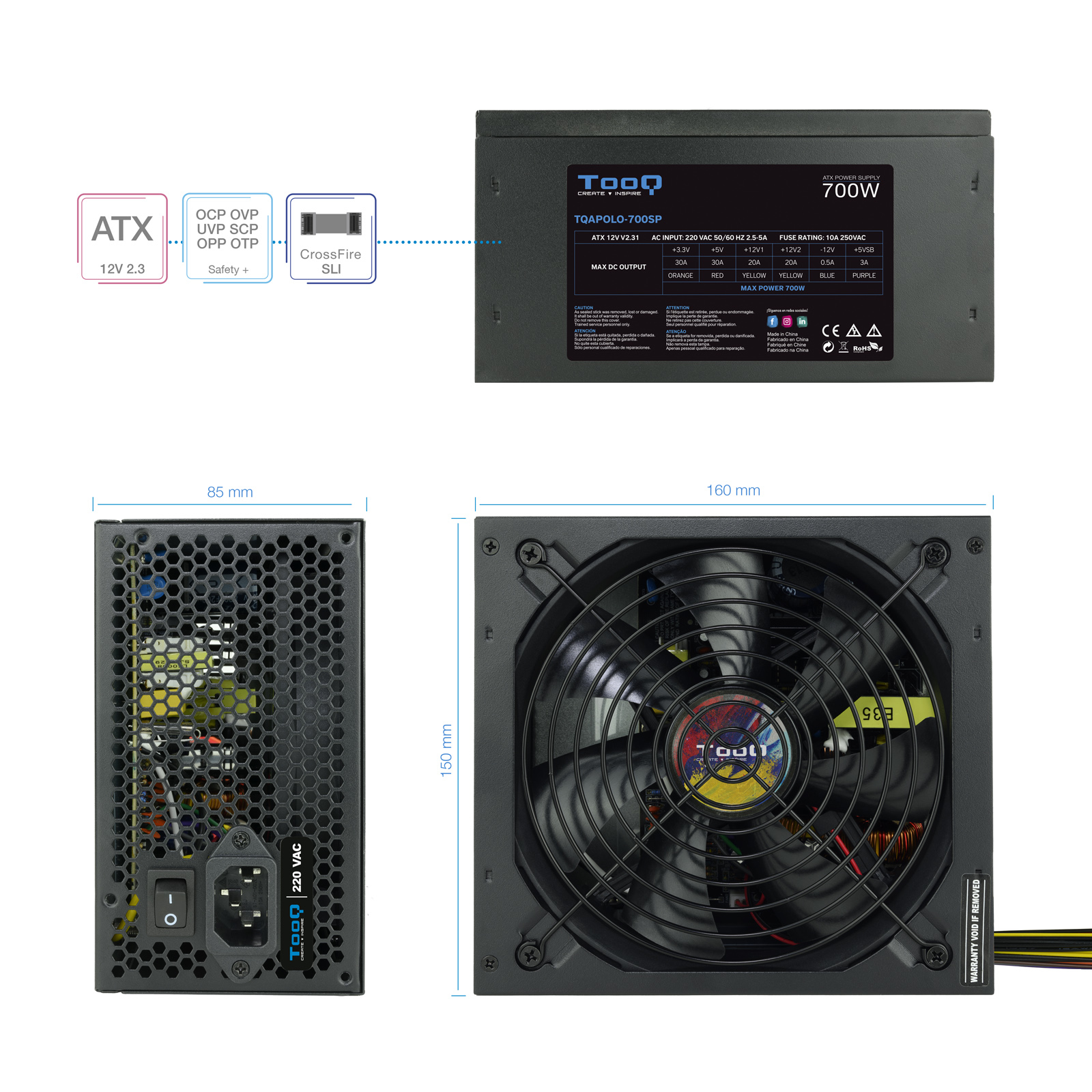 TooQ TQAPOLO-700SP power supply unit – image 4