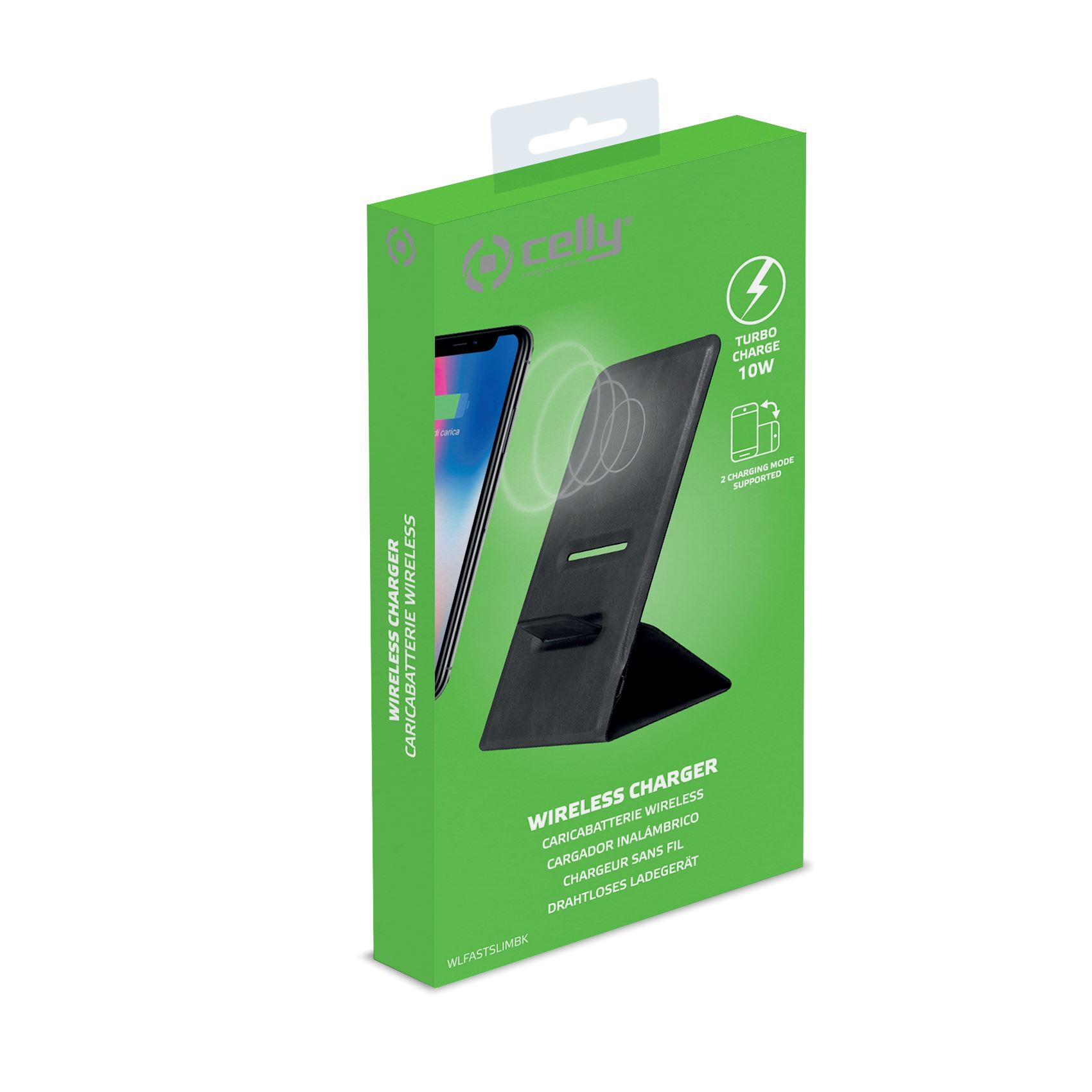 Celly WLFASTSLIMBK mobile device charger Black USB Wireless charging Indoor – image 4
