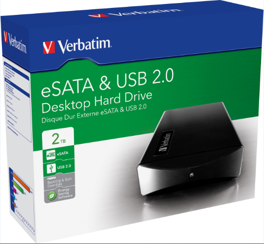 Verbatim External Hard Drive eSATA & USB Combo Drive 2TB – image 2