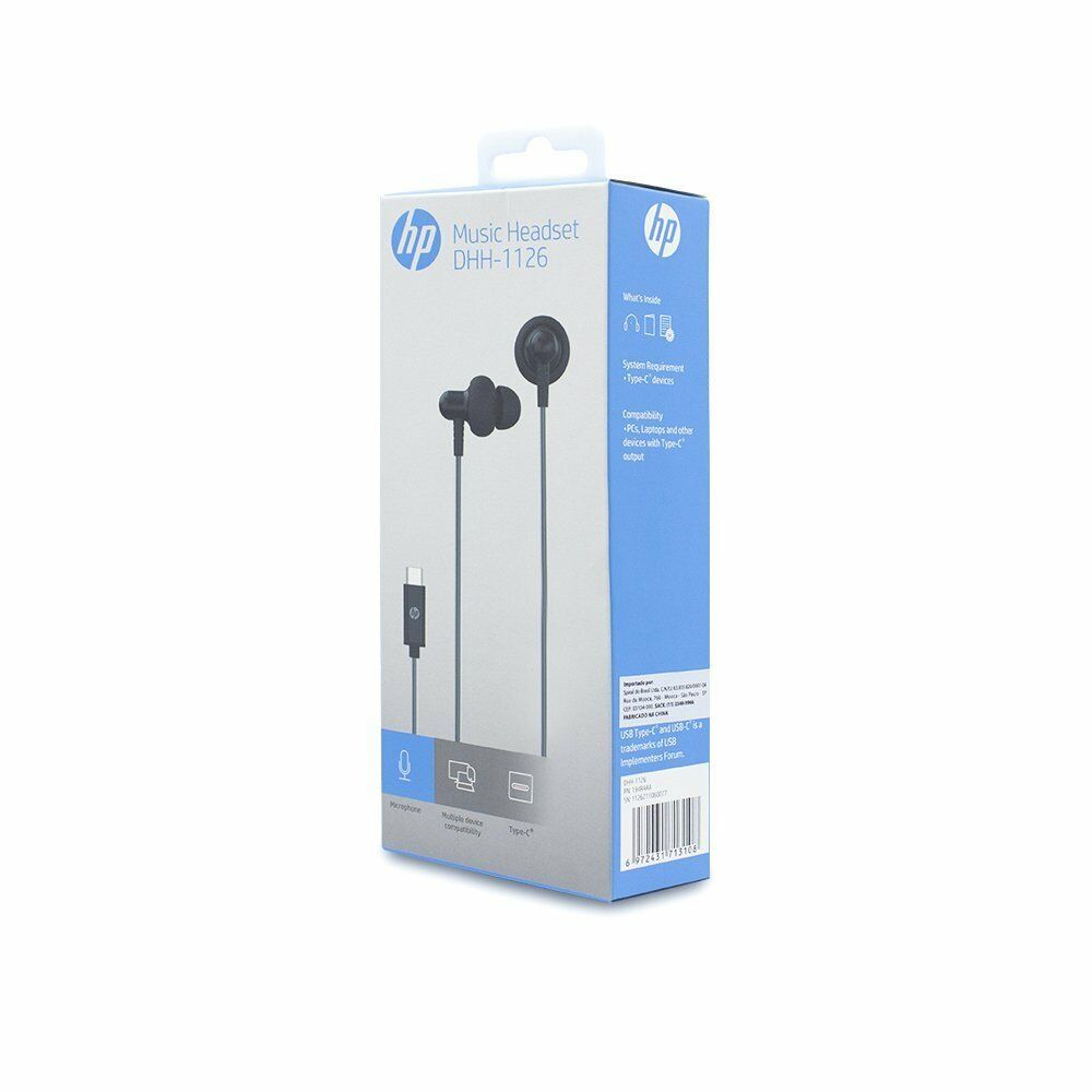 HP DHH-1126 Headset Wired In-ear Calls/Music USB Type-C Black – image 4