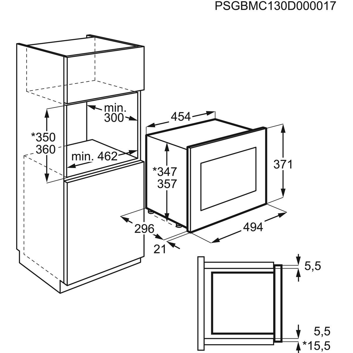 AEG MBB1755SEM Stainless steel Solo microwave Built-in – image 5