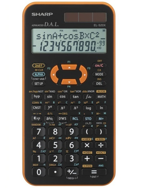 EL-520X calculator Pocket Scientific Black, Orange
