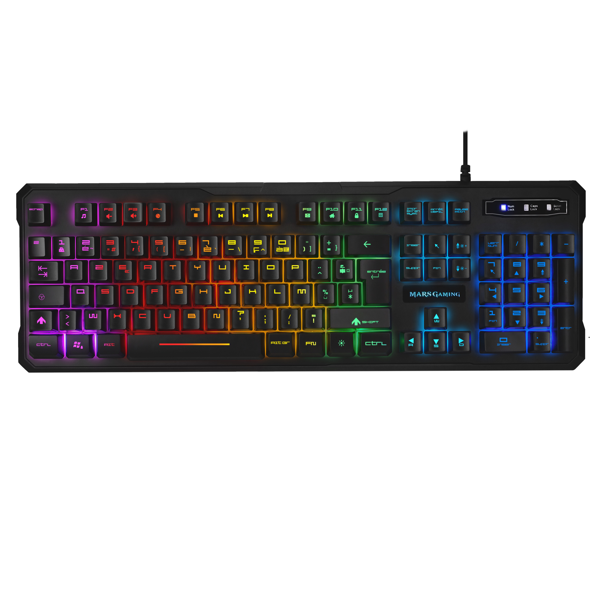 Mars Gaming MK218FR keyboard USB AZERTY French Black