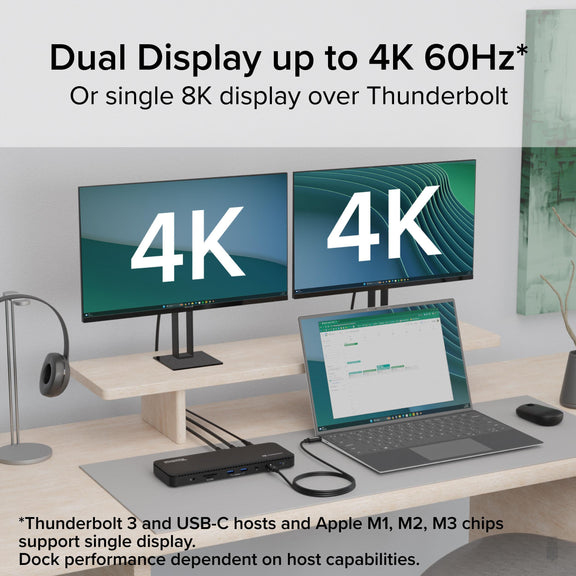 Plugable Technologies TBT4-UD5 laptop dock/port replicator Wired USB 3.2 Gen 2 (3.1 Gen 2) Type-C Black – image 3