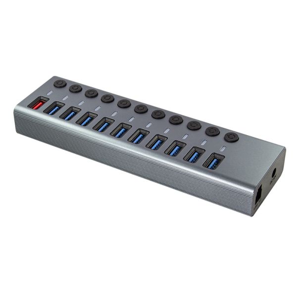 LogiLink UA0388 interface hub USB 3.2 Gen 1 (3.1 Gen 1) Type-B 5000 Mbit/s Grey – image 6