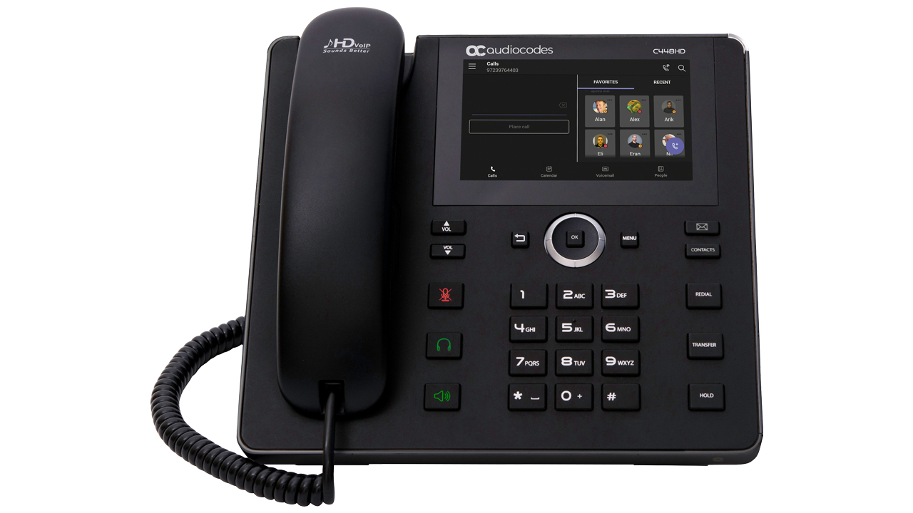 AudioCodes C448HD IP phone Black 8 lines TFT
