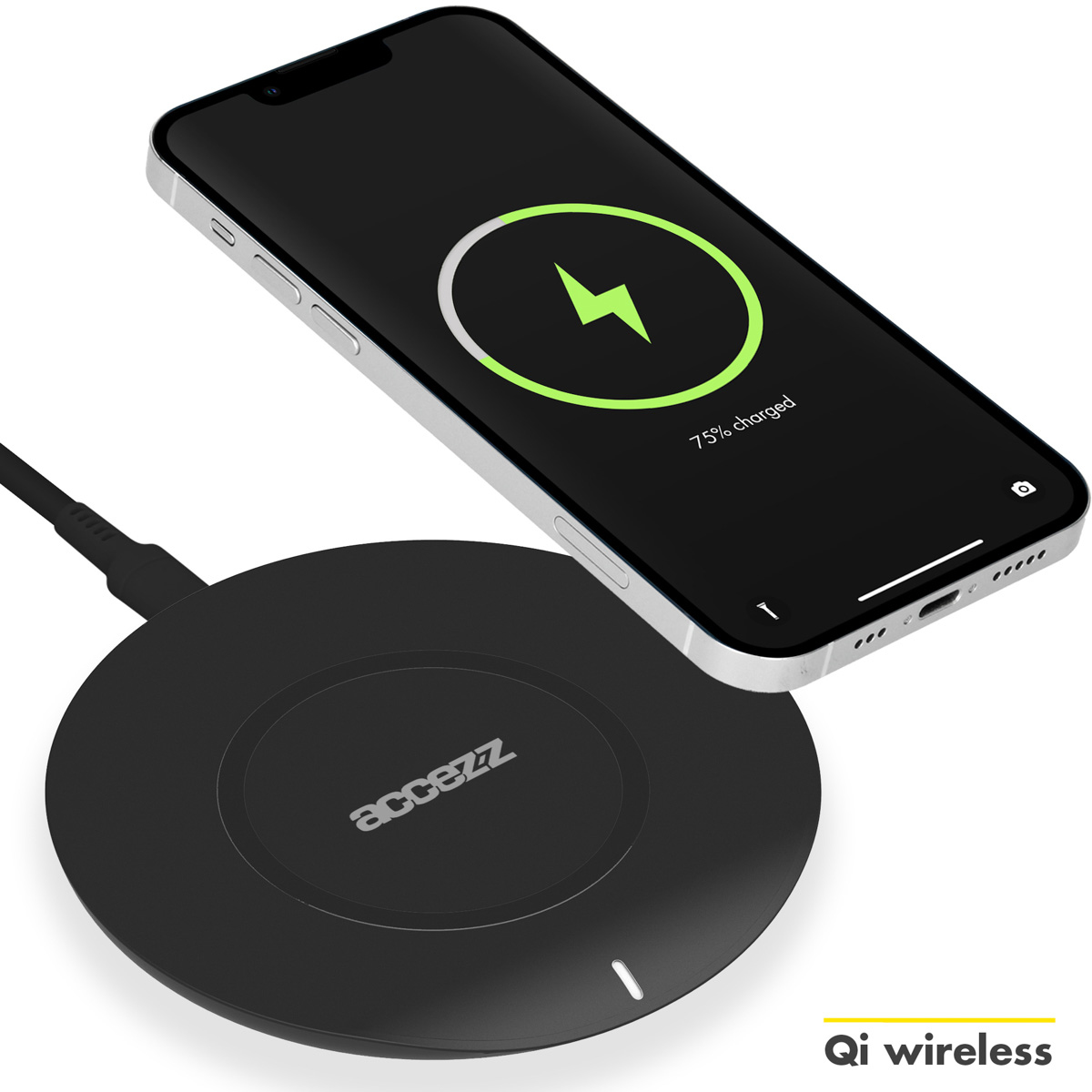 Accezz WIRELESSCHARGER44631901 mobile device charger Smartphone Black USB Wireless charging Indoor – image 2