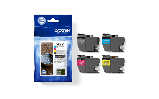 Brother LC422VALDR ink cartridge 4 pc(s) Original Standard Yield Black, Cyan, Magenta, Yellow – image 3