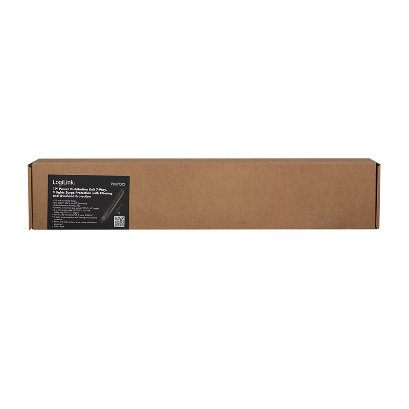 LogiLink PDU7C02 power distribution unit (PDU) 7 AC outlet(s) 1U Black – image 7