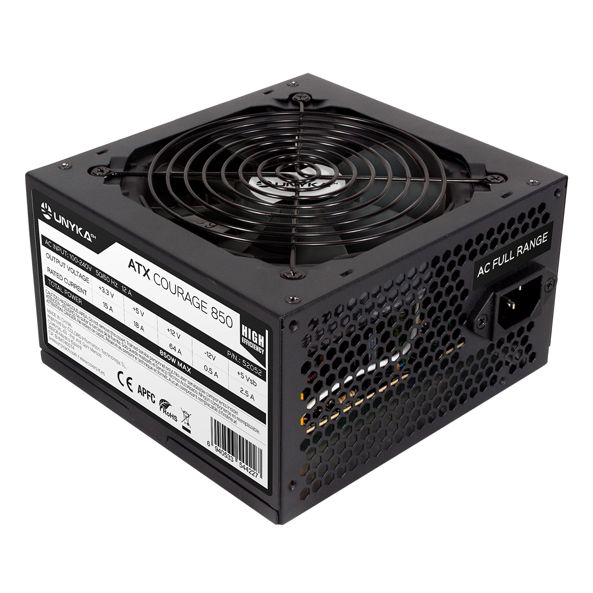 UNYKAch ATX Courage 850W Hight Efficiency Power Supply – image 1