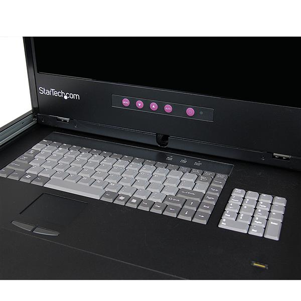 StarTech.com 1U 17" HD 1080p Dual Rail Rackmount LCD Console w/ Fingerprint Reader and Front USB Hub – image 3