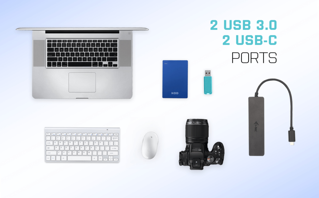 i-tec Metal USB-A/USB-C HUB 2x USB 3.0 + 2x USB-C (10 Gbps) – image 6
