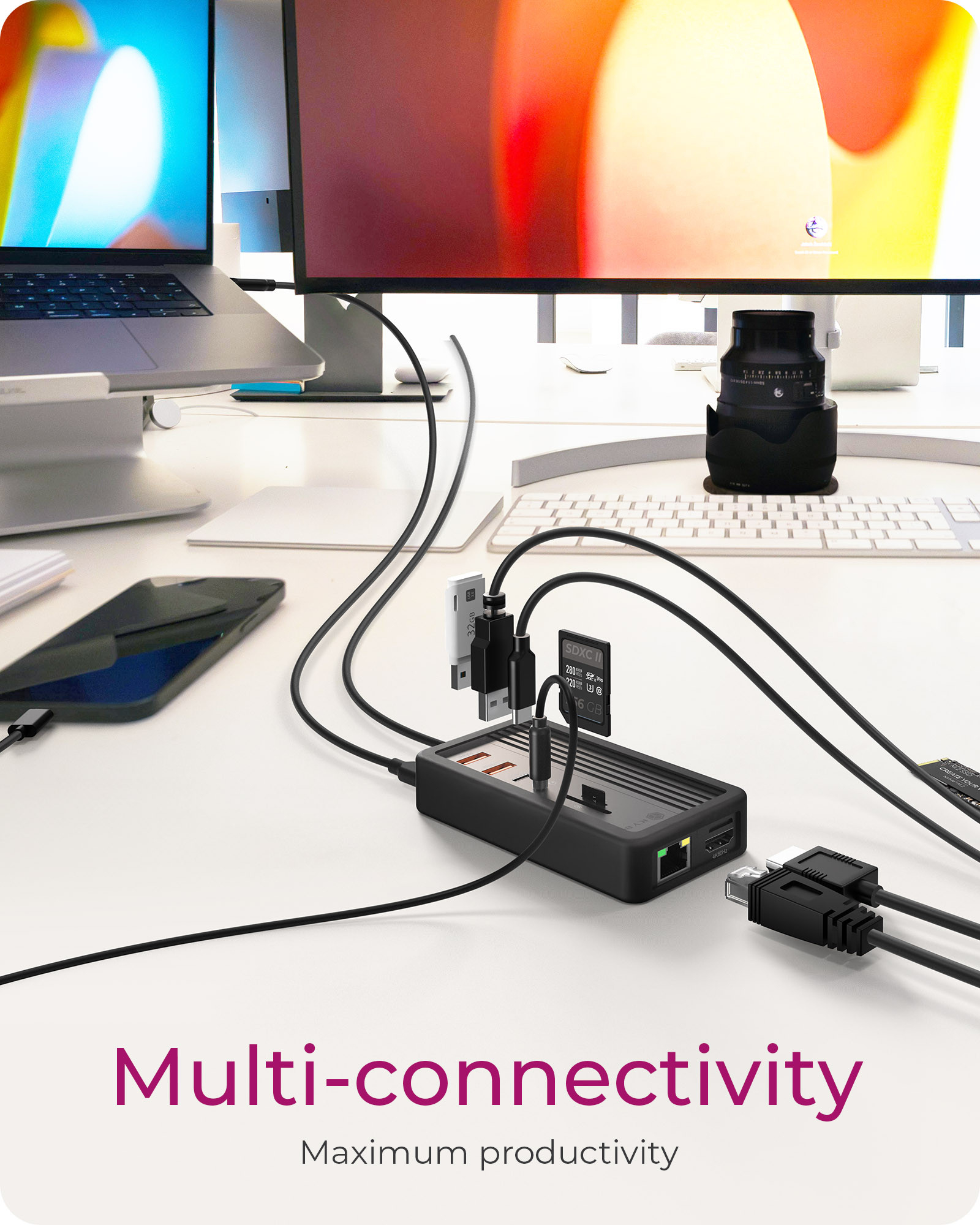 ICY BOX IB-DK4072M-CU31 USB 3.2 Gen 2 (3.1 Gen 1) Type-C Black – image 2