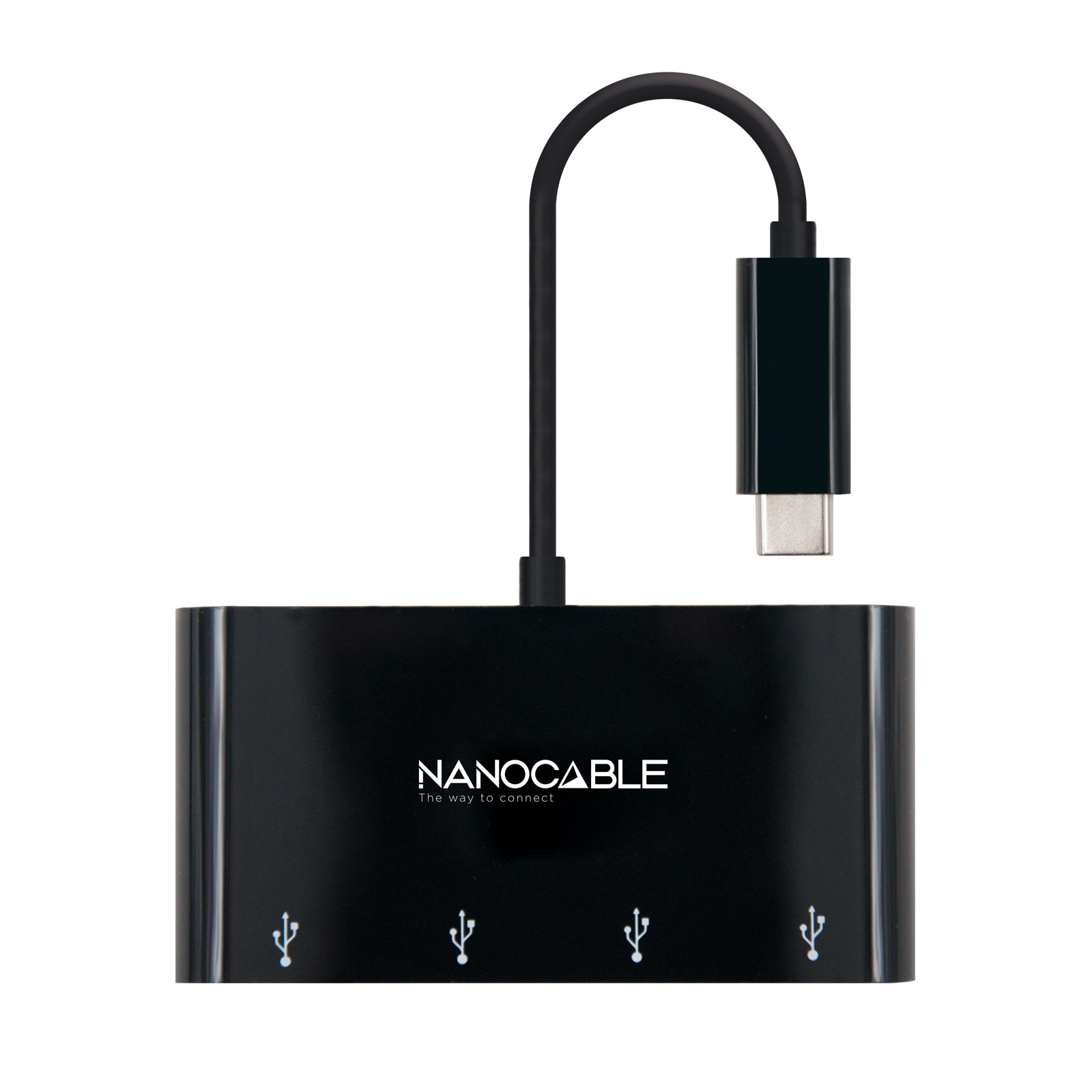 Nanocable 10.16.4401-BK interface hub USB 3.2 Gen 1 (3.1 Gen 1) Type-C Black – image 1