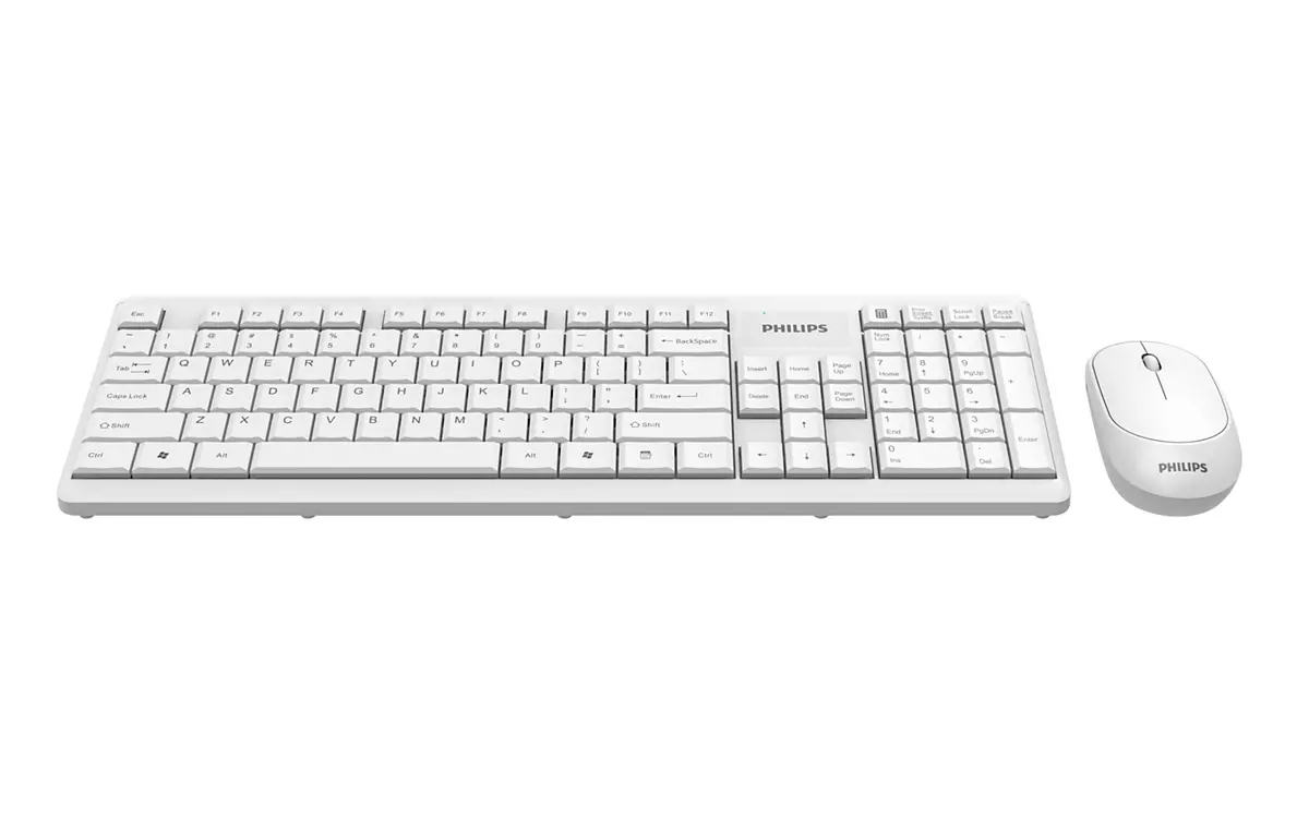 Philips SPT6314W/93 keyboard Mouse included Universal RF Wireless + USB QWERTY English White – image 3