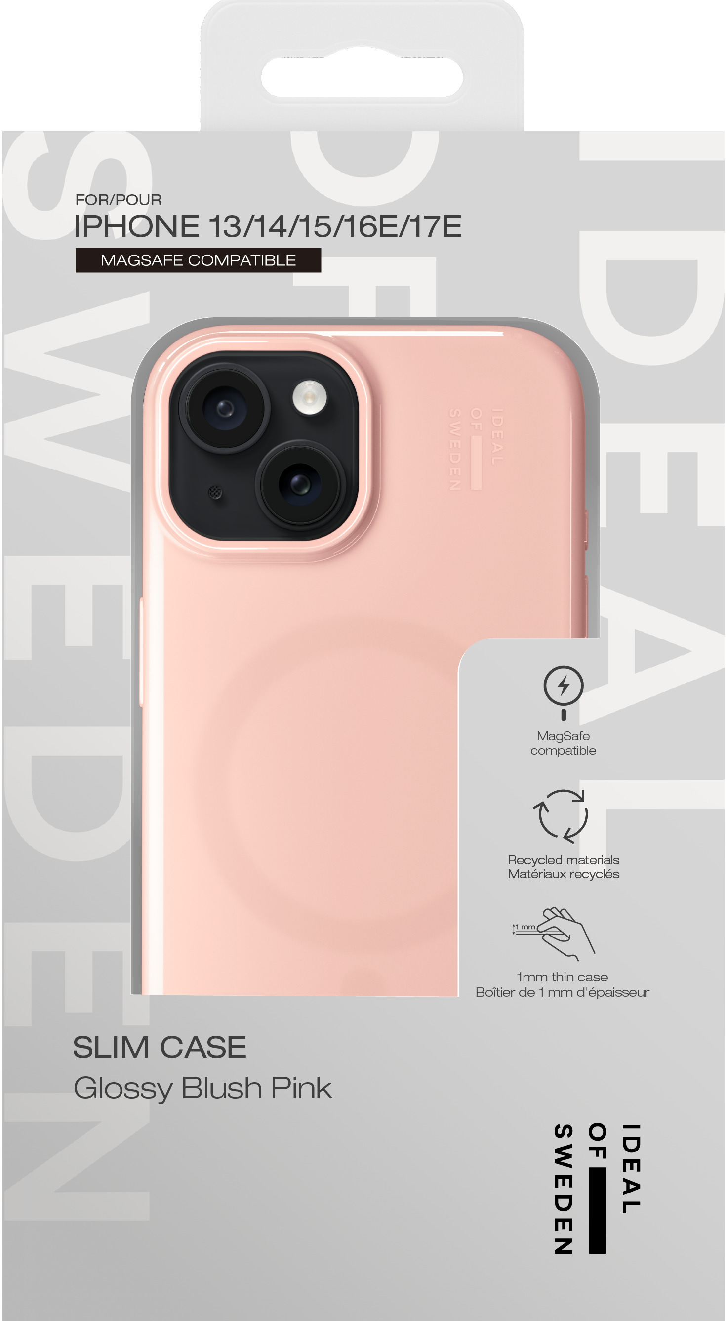 iDeal of Sweden Slim Case MagSafe iPhone 13 / 14 / 15 / 16e / 17e Glossy Blush Pink – image 4