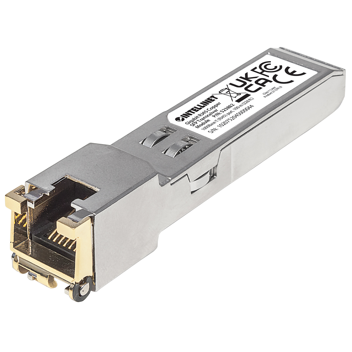 Intellinet Transceiver Module Optical, Gigabit RJ45 Copper SFP, 1000Base-T (RJ45) port, 100m, MSA Compliant, Equivalent to Cisco GLC-T, Ethernet, Fiber/Fibre, T – image 4