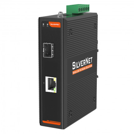 SilverNet SIL 73101P convertitore multimediale di rete Interno 1000 Mbit/s Nero