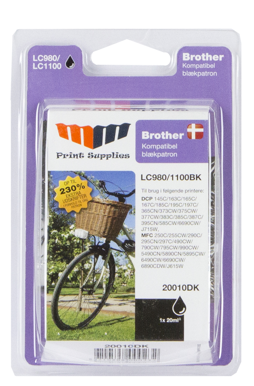 MM Black Inkjet Cartridge - Replaces Brother LC980BK & LC1100BK