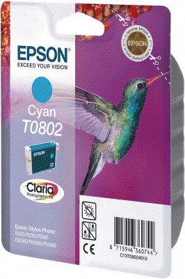Epson Hummingbird T0802 ink cartridge Original Cyan – image 2