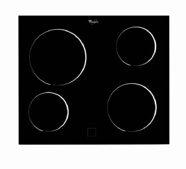 Whirlpool AKT110IX hob Black Built-in Zone induction hob 4 zone(s)