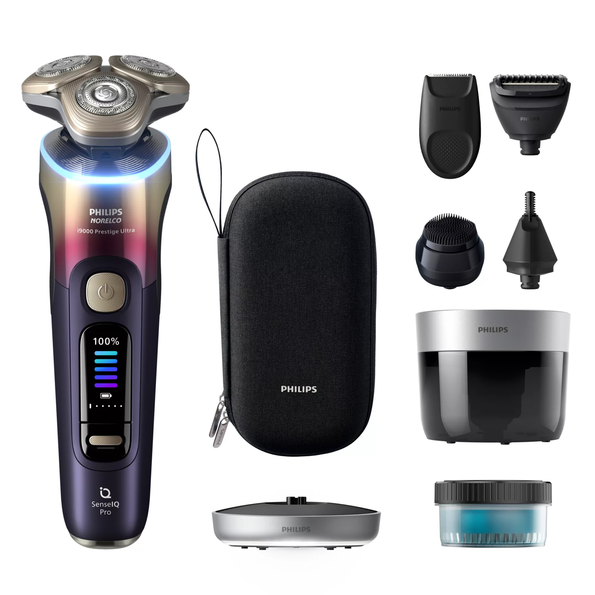 Series i9000 Prestige Ultra XP9407/94 men's shaver Rotation shaver Trimmer Purple