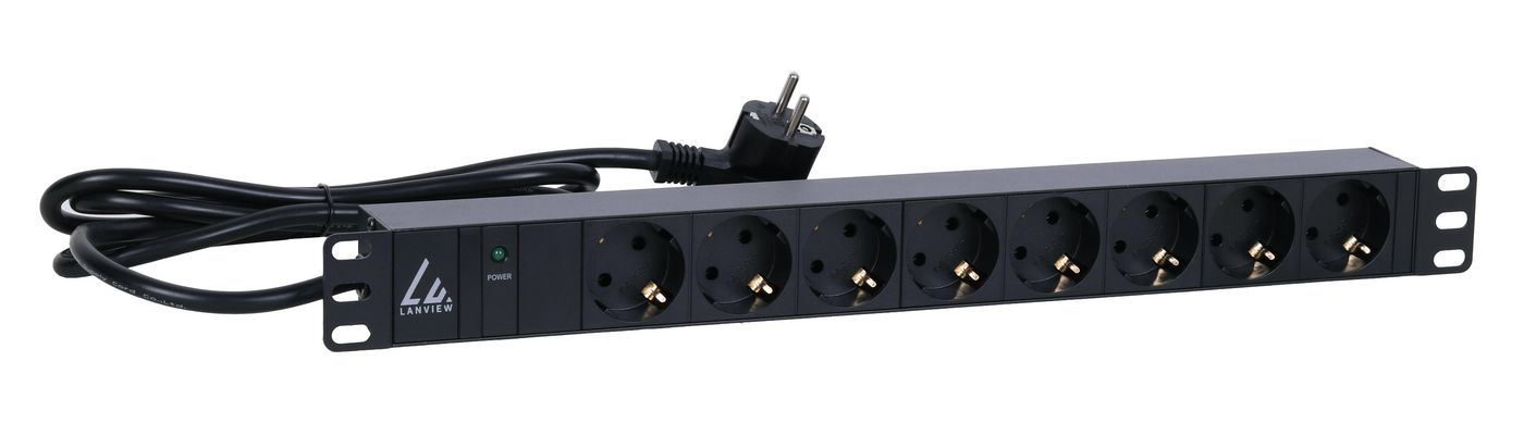 Lanview LVR261870S power distribution unit (PDU) 8 AC outlet(s) 1U Black – image 3