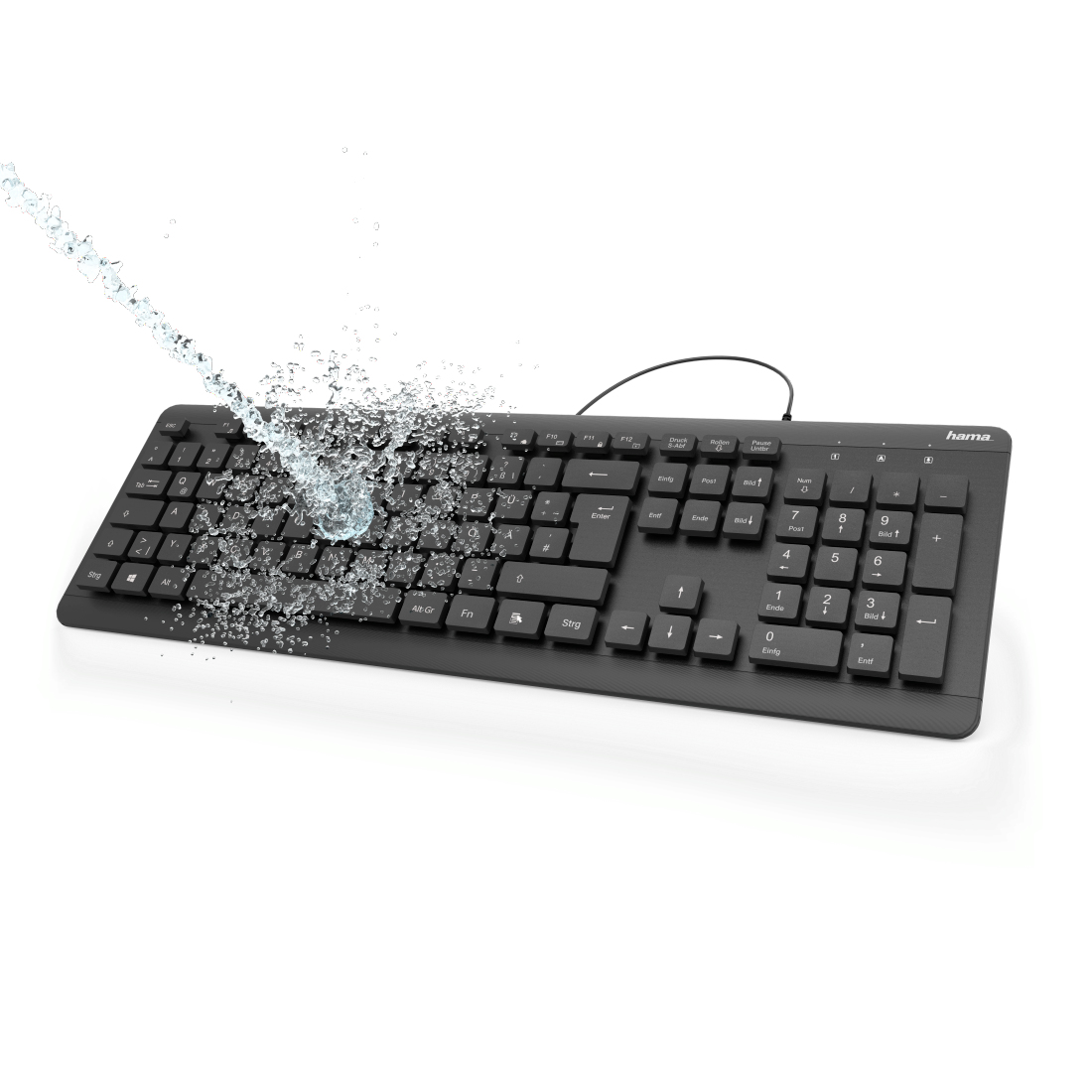 Hama KC-600 keyboard Office USB QWERTZ German Black – image 2
