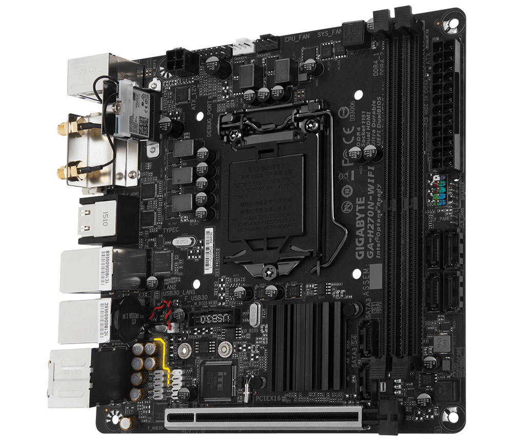 GIGABYTE GA-H270N-WIFI motherboard Intel® H270 LGA 1151 (Socket H4) mini ITX – image 1