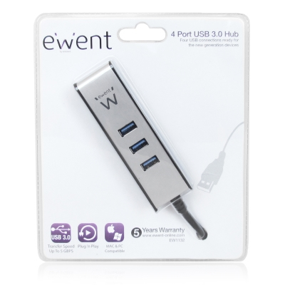 Ewent EW1132 4 Port USB 3.0 Hub – image 4