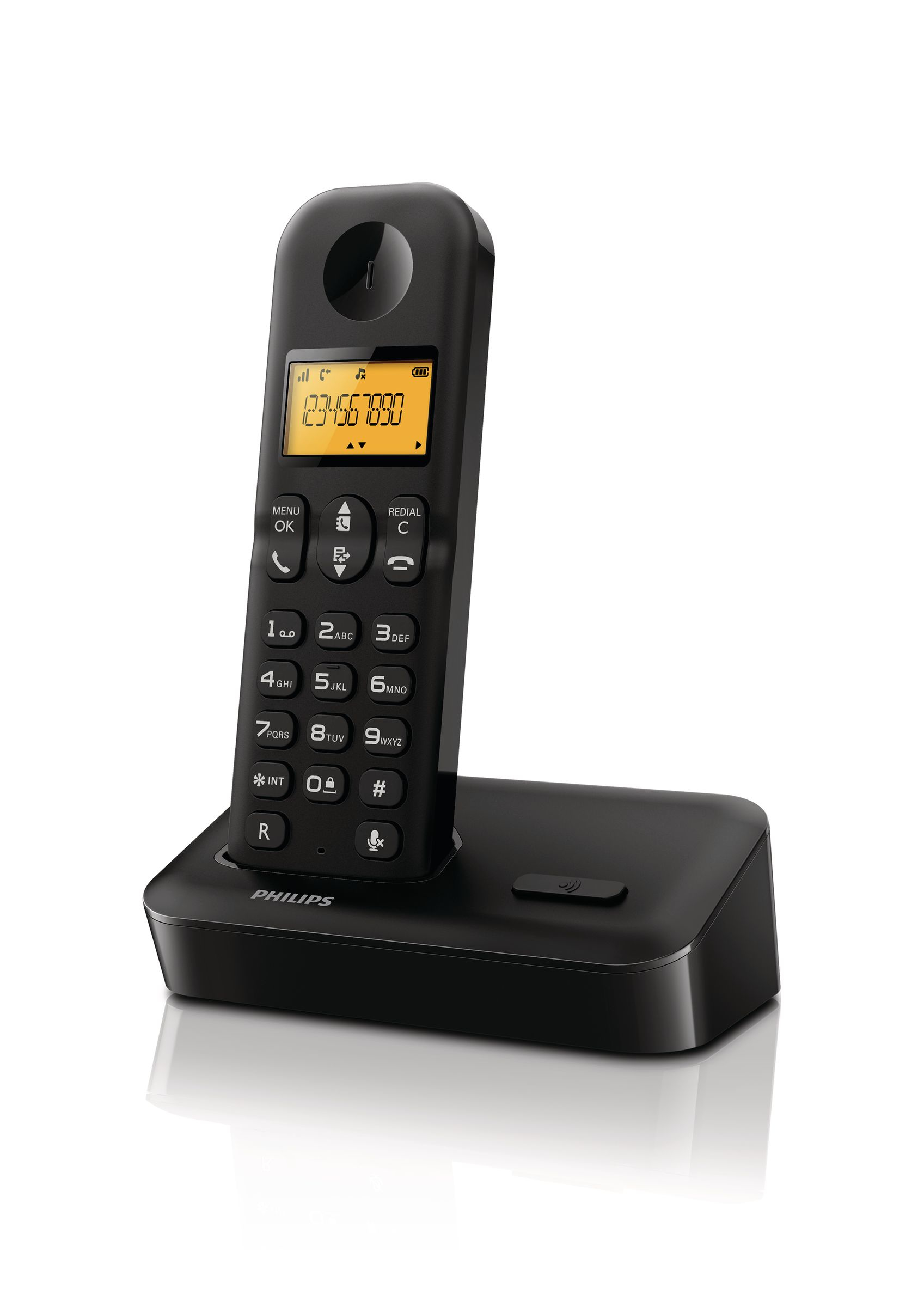 Philips D1501B/23 telephone DECT telephone Caller ID Black