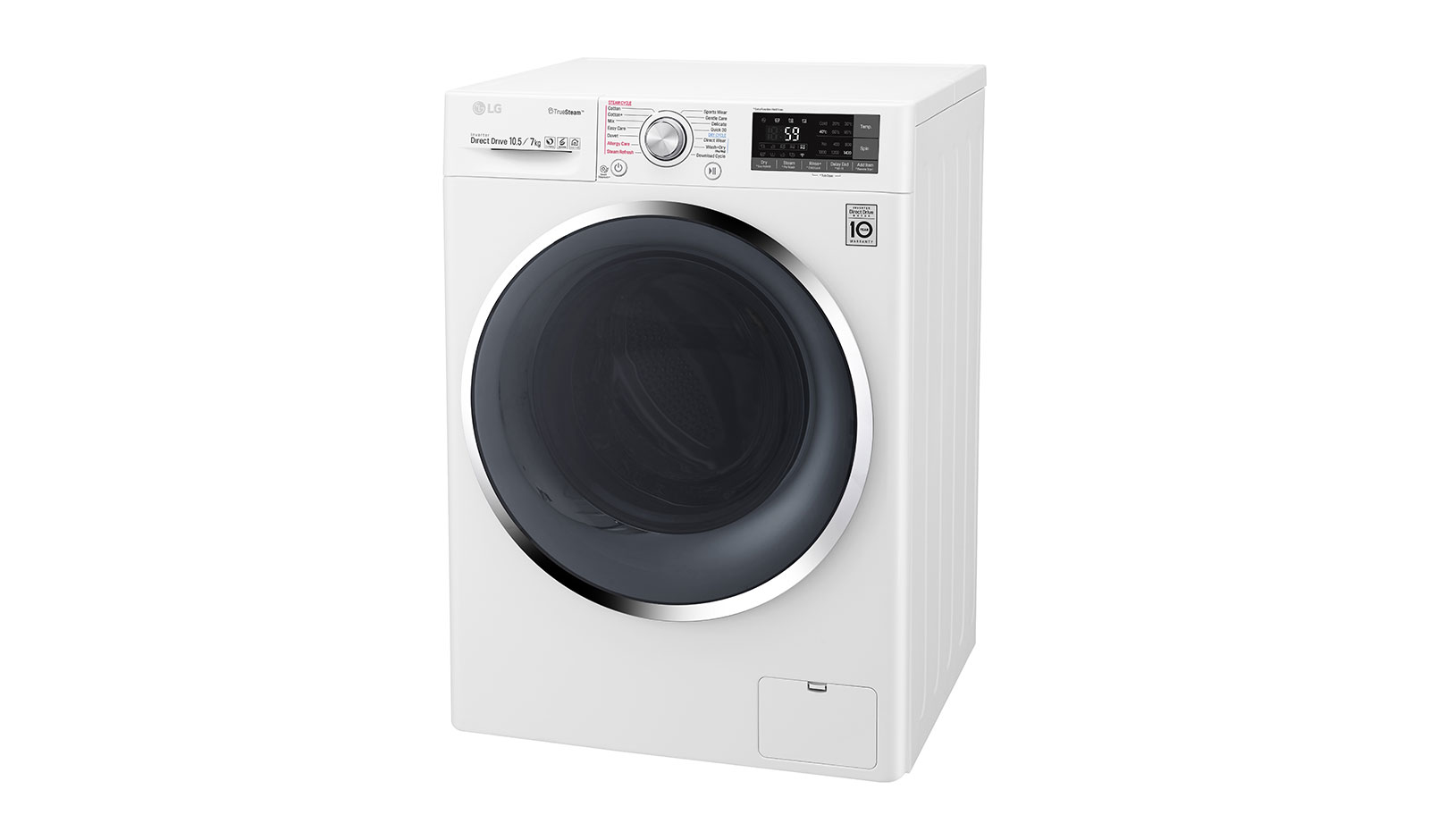 LG F4J8JH2W washer dryer Front-load Freestanding White A – image 6