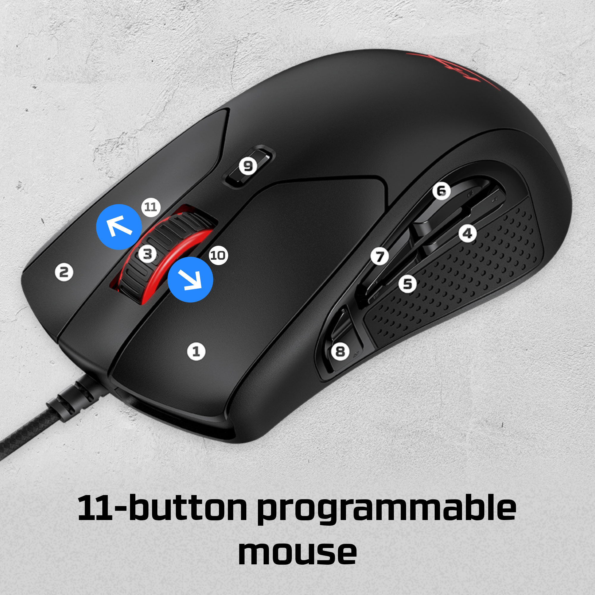 HyperX Pulsefire Raid - Gaming Mouse (Black) – image 8