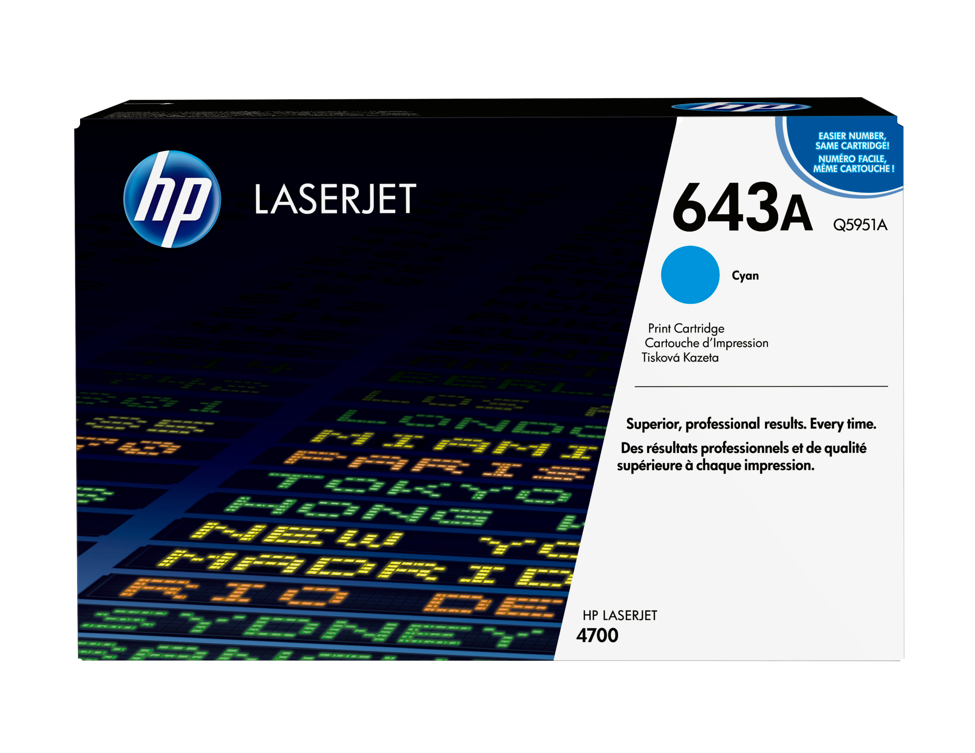 HP 643A, alkuperäinen syaani LaserJet-värikasetti