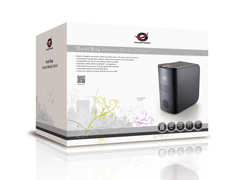 Conceptronic Dual Bay Home Media Store – image 5