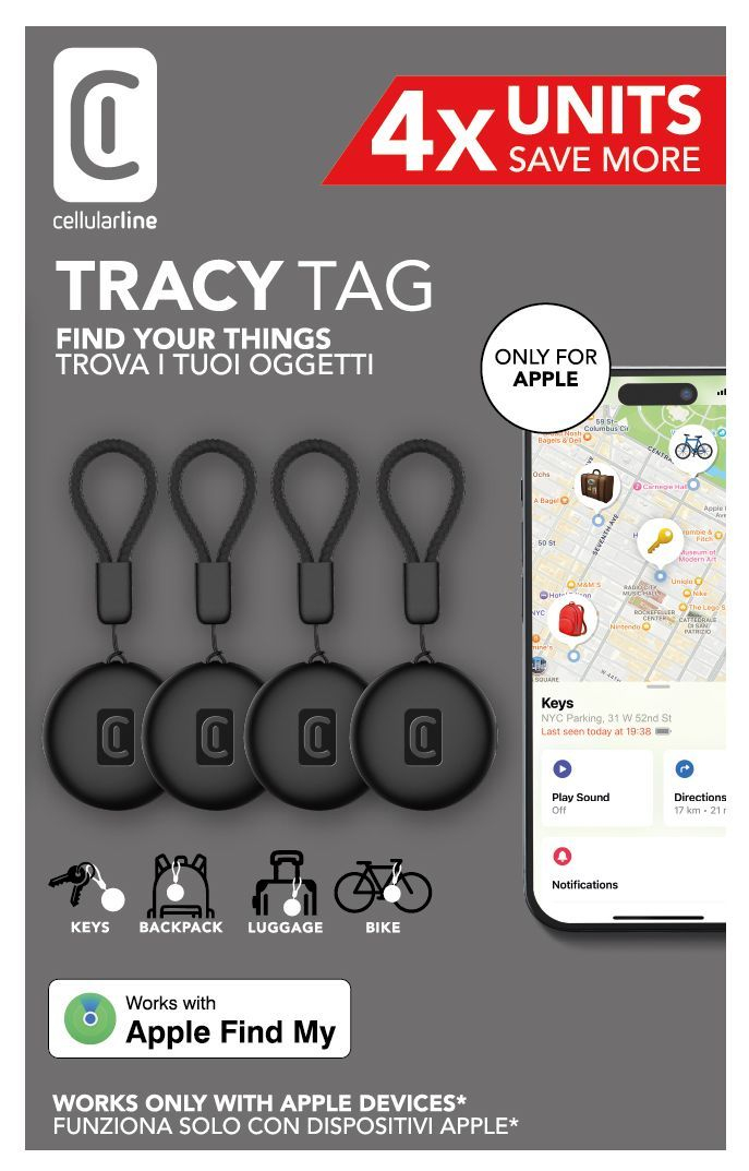 Cellularline TRACY TAG FOR IOS - MULTIPACK 4x – image 2
