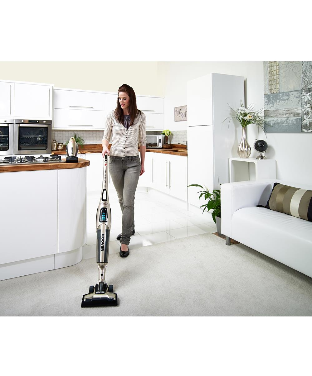 Hoover UNP252C001 stick vacuum/electric broom Bagless Black, Gold – image 4